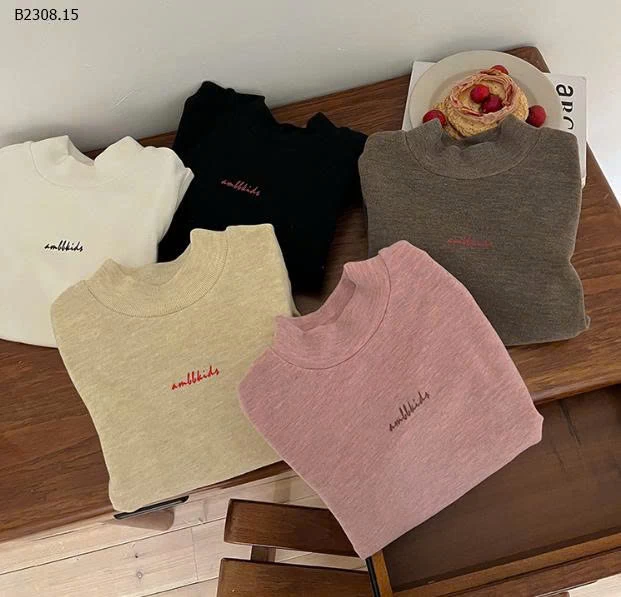 Áo sơ mi cổ tròn bằng vải cotton mịn dày dặn cho bé nhà AMBB-sỉ 109k