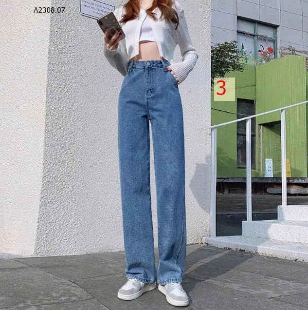 JEANS ỐNG SUÔNG CẠP CAO CHO NỮ - sỉ 139k