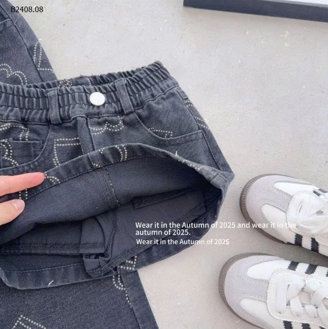 QUẦN, VÁY JEAN TRÁI TIM BG-Giá sỉ quần: 184k  cv: 159k