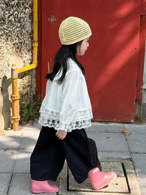 ÁO SƠ MI BABYDOLL PHỐI REN-Giá sỉ 195k