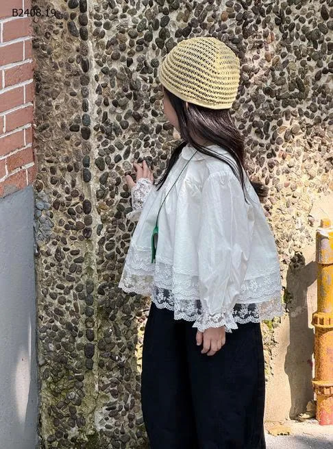ÁO SƠ MI BABYDOLL PHỐI REN-Giá sỉ 195k