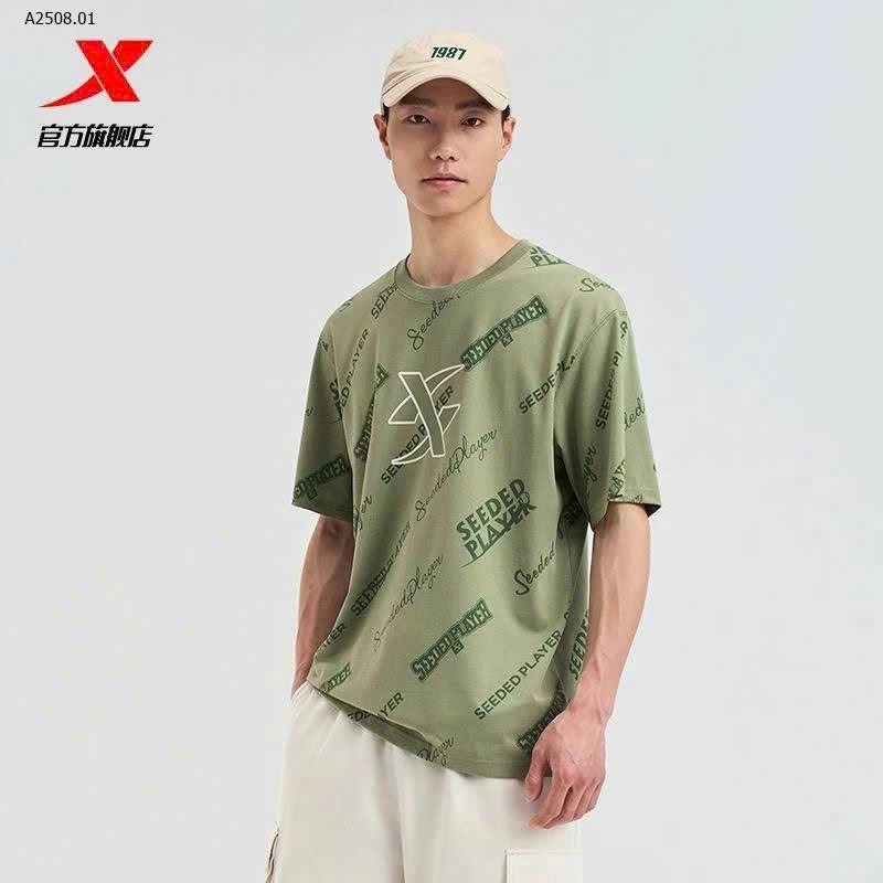 Áo thun nam Xtep – bản họa tiết thể thao siêu đẹp- sỉ 215k