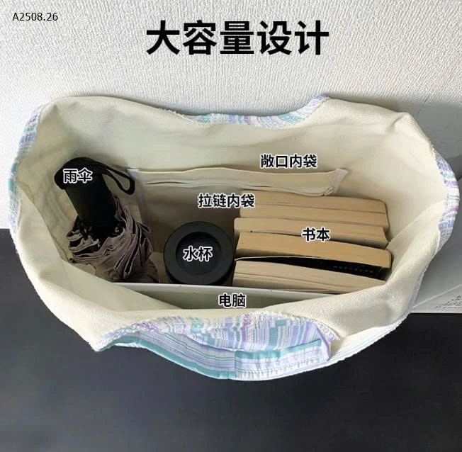 TÚI VẢI KẺ SỌC MÀU PASTEL- sỉ 85k