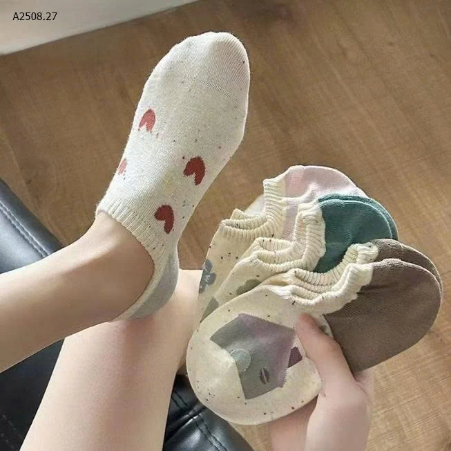  SET 8Đ TẤT NỮ MIX MÀU-Giá sỉ 40k set