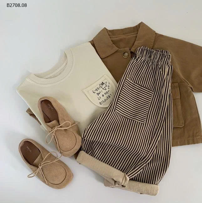 QUẦN KẺ SỌC CẠP CHUN BT-Giá sỉ 146k