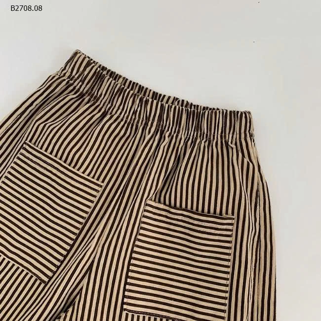 QUẦN KẺ SỌC CẠP CHUN BT-Giá sỉ 146k