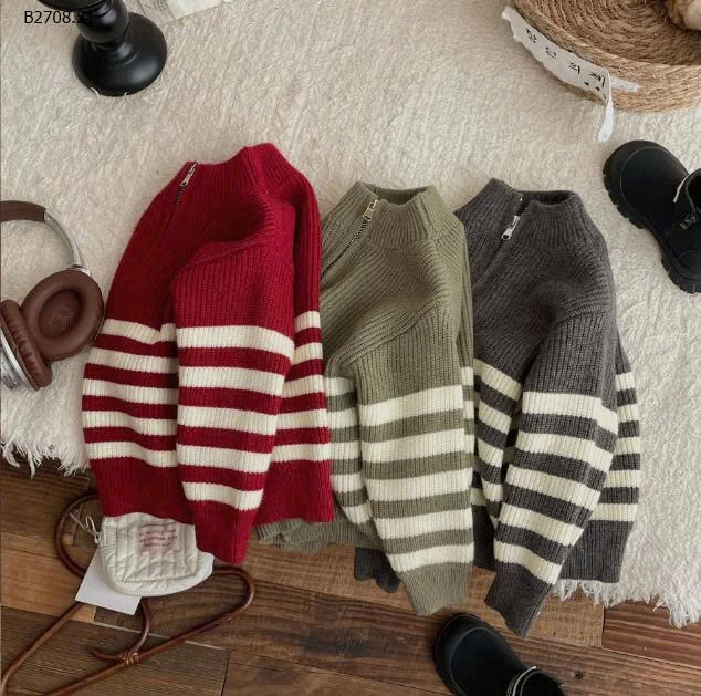 ÁO LEN KHÓA CỔ CHO BÉ-Giá sỉ 169k