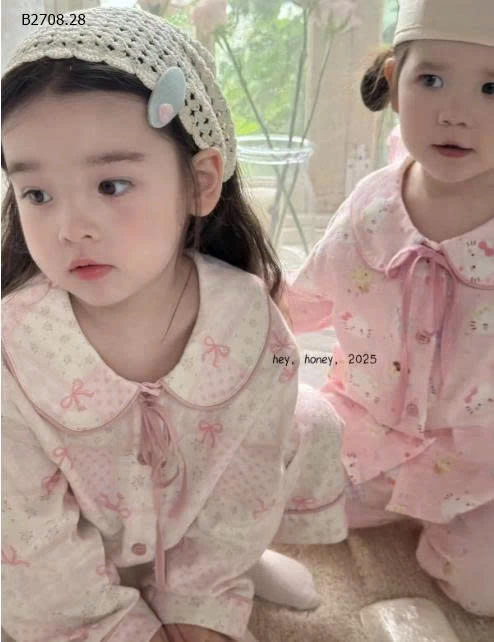 Bộ đồ ngủ cotton dài tay chữ A nhà Hey honey BG-Giá sỉ sz 90: 168k  sz 100-110: 194k  sz 120-130: 209k  sz 140-150: 235k  sz 160-170: 288k 