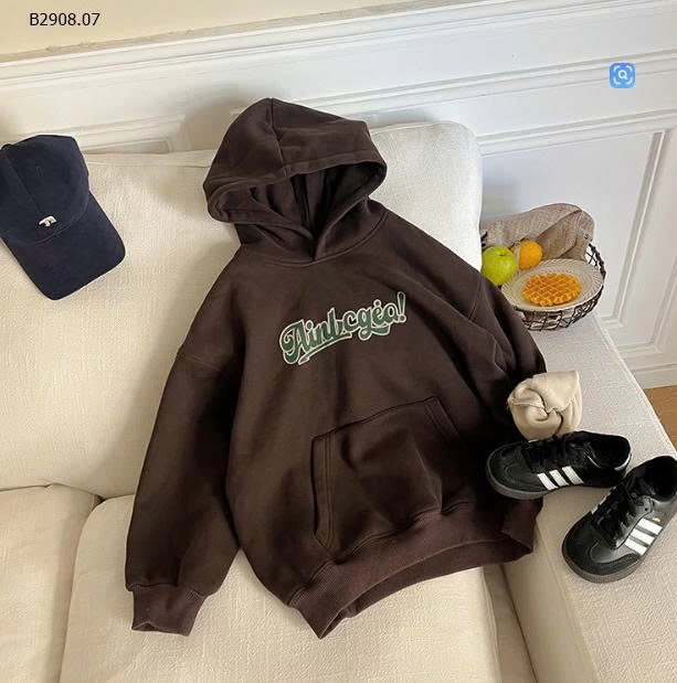 Áo hoodie bé trai dáng rộng in chữ nhà  AMBBKIDS-Giá sỉ  sz 90-150: 198k  sz 160: 215k 