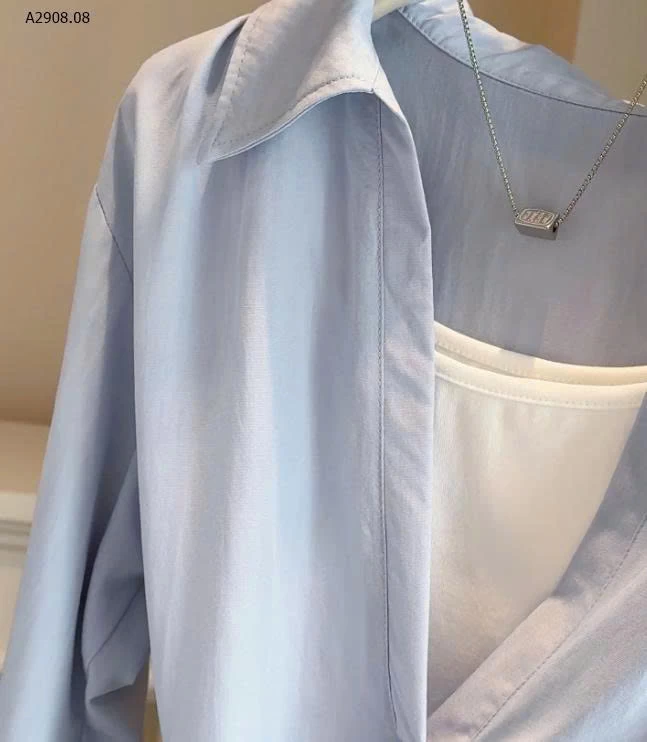 ÁO SƠ MI DÀI TAY KÈM BELT + 2 DÂY ANNA- sỉ 176k