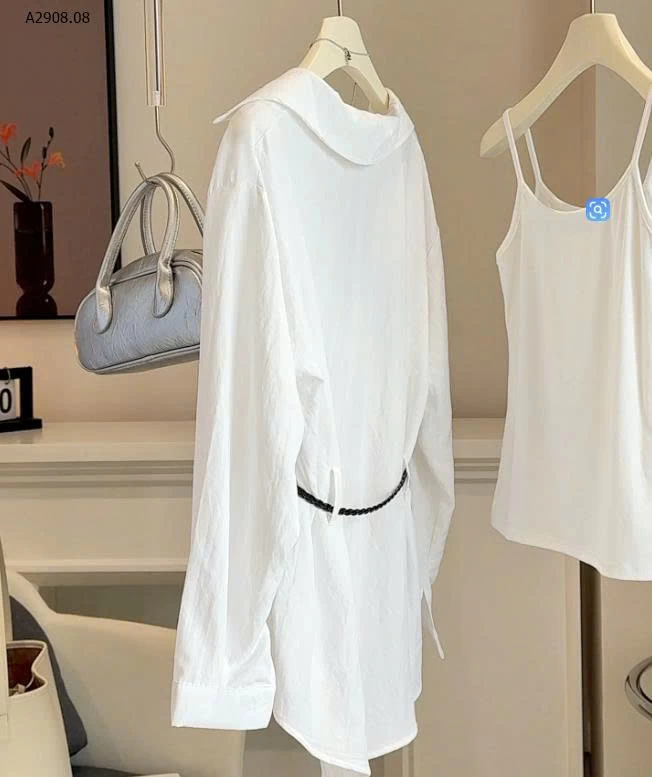 ÁO SƠ MI DÀI TAY KÈM BELT + 2 DÂY ANNA- sỉ 176k