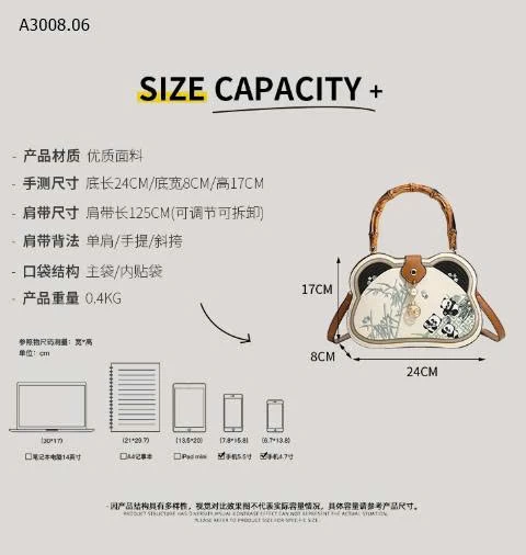   TÚI XÁCH GẤU TRÚC MINI -Giá sỉ 146k