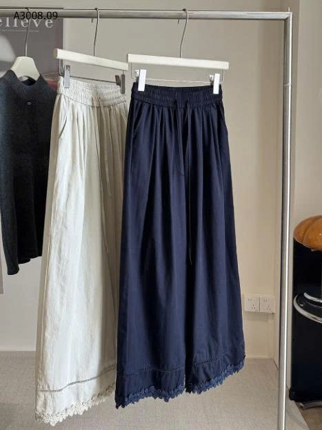  QUẦN ỐNG RỘNG THÊU REN CHO NỮ-Giá sỉ 207k 