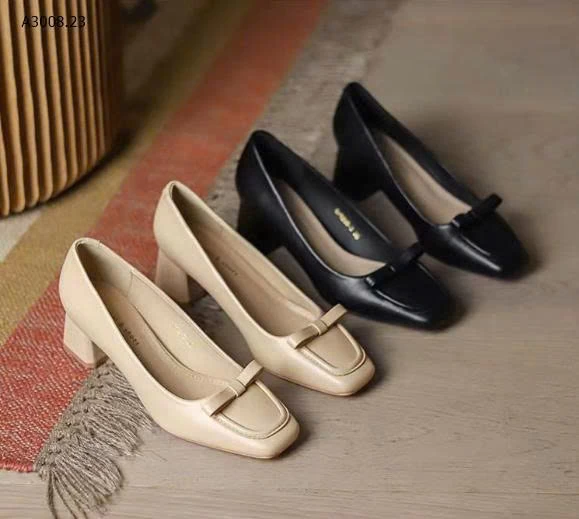 GIÀY CAO GÓT MŨI VUÔNG GẮN NƠ CHO NỮ-Giá sỉ 160k