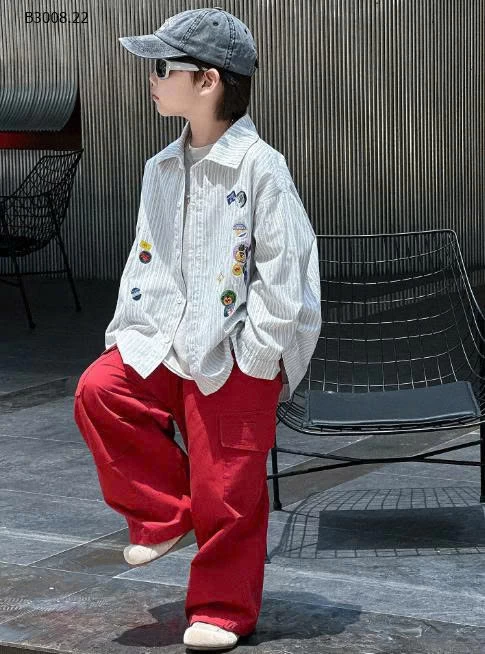 SET ÁO SƠ MI KẺ MIX QUẦN SUÔNG TÚI HỘP-Giá sỉ áo: 168k  quần: 165k 