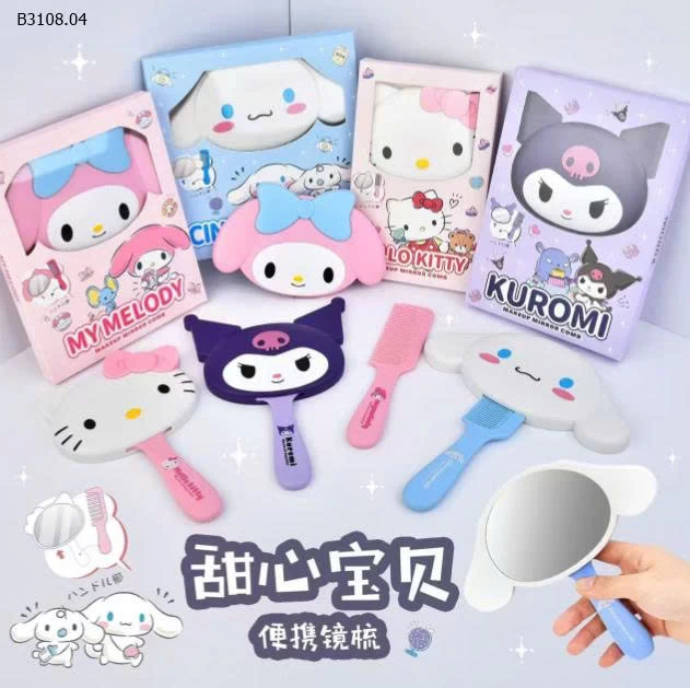 SET GƯƠNG LƯỢC KITTY SIÊU XINH -Giá sỉ 50k