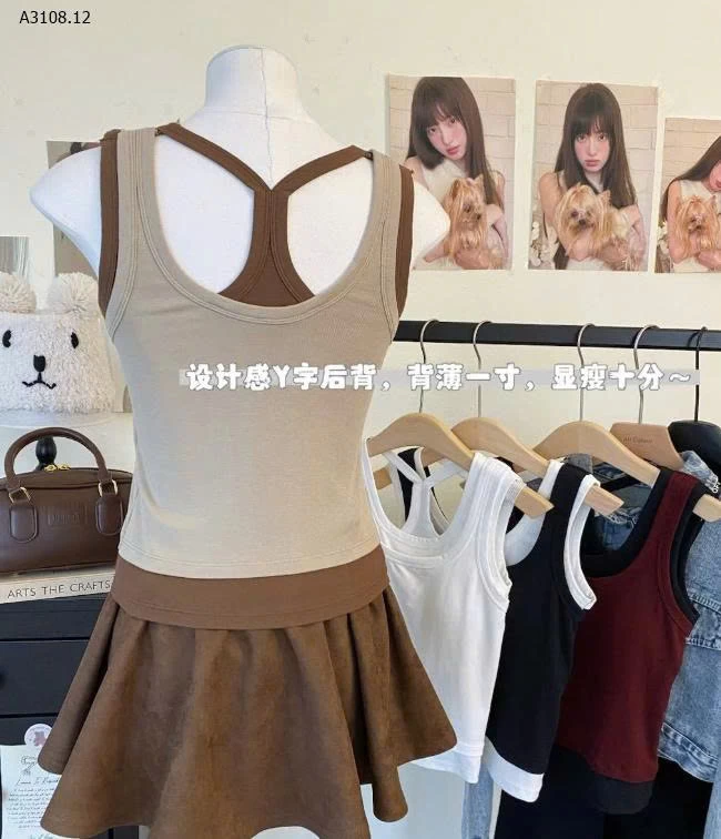 ÁO SÁT NÁCH GIẢ 2 LỚP KÈM ĐỆM NGỰC-Giá sỉ 89k