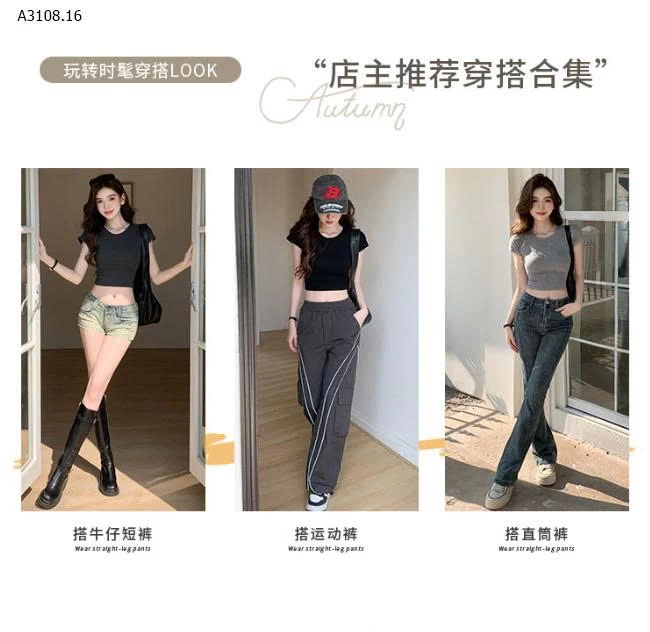 ÁO THUN CỘC CROPTOP NỮ-Giá sỉ 58k