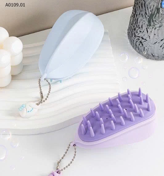 LƯỢC MASSAGE SILICON HÌNH QUẢ KHẾ - Giá sỉ 50k/2c