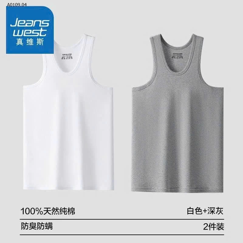 sét 3 áo  ba lỗ nam chuẩn hãng Jeans west - sỉ 180k/set 3c như hình