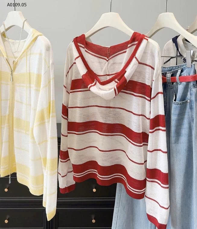 ÁO KẺ KÉO KHOÁ ANNA  - sỉ 180k