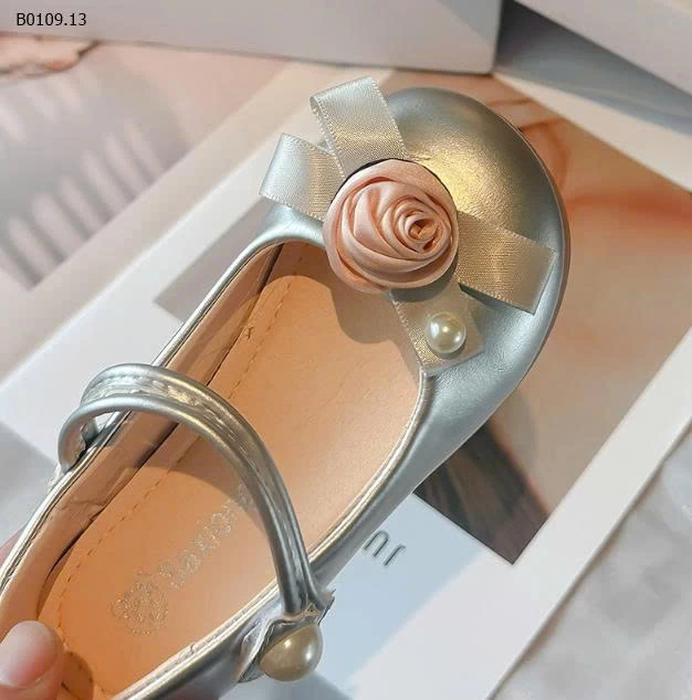 GIÀY BÚP BÊ ĐÍNH HOA BG-Giá sỉ sz 23-25: 109k  sz 26-30: 115k  sz 31-34: 125k 