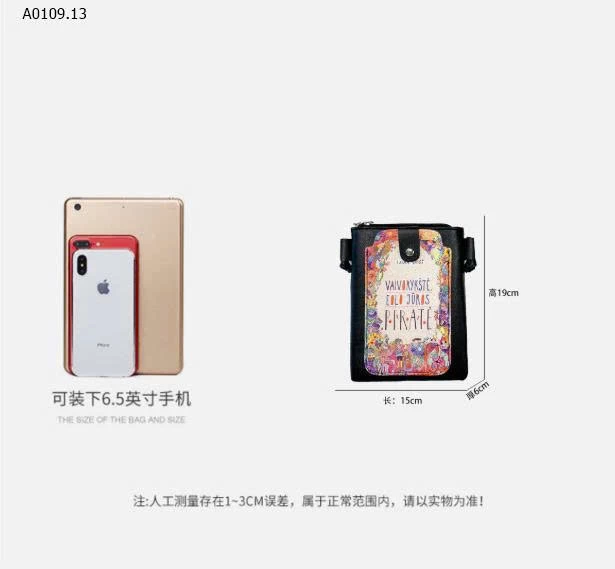 TÚI ĐEO CHÉO MINI IN HÌNH  - sỉ 69k