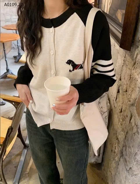 Áo cardigan tay phối màu – xinh xắn khỏi bàn - sỉ 190k