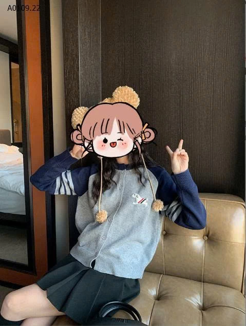 Áo cardigan tay phối màu – xinh xắn khỏi bàn - sỉ 190k