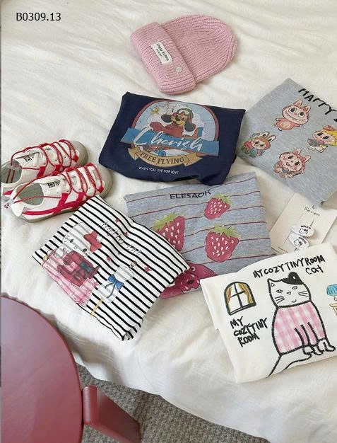 ÁO THUN PHỐI TAY KẺ-Giá sỉ 131k