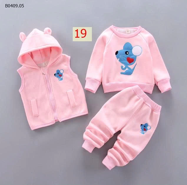 Bộ quần áo trẻ em 3 món cute -sỉ 145k/set 