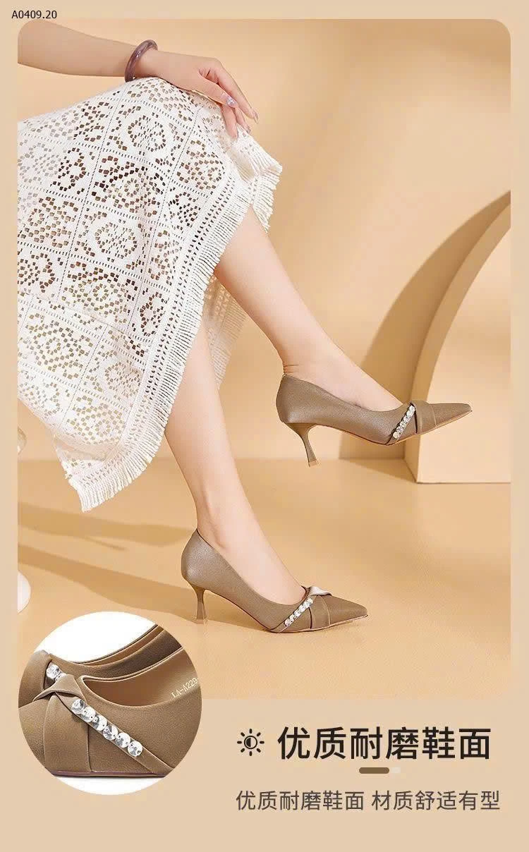 GIÀY CAO GÓT ĐÍNH ĐÁ LA_CHAPELLE - sỉ 258k