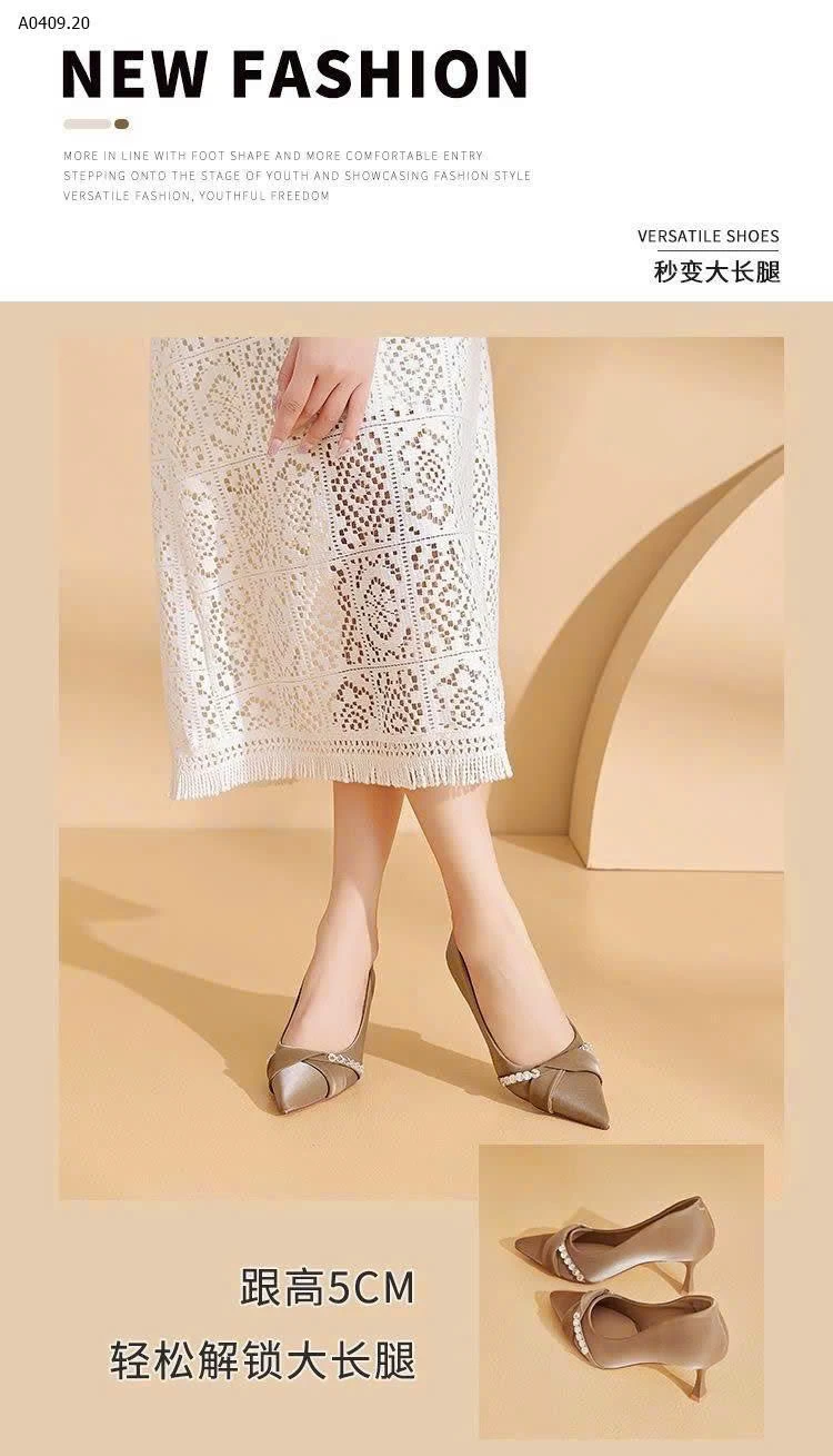 GIÀY CAO GÓT ĐÍNH ĐÁ LA_CHAPELLE - sỉ 258k