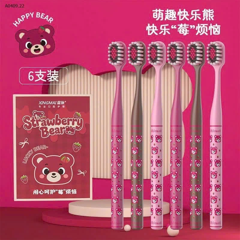 BÀN CHẢI ĐÁNH RĂNG GẤU DÂU - sỉ 50k