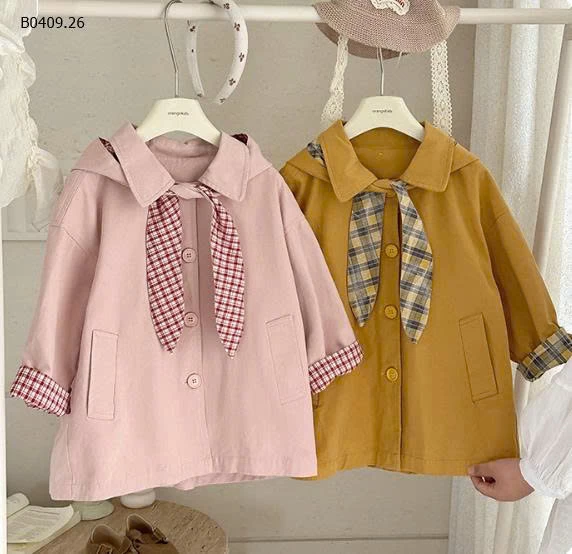 ÁO KHOÁC DÁNG DÀI PHỐI KẺ BG- Giá sỉ  265k