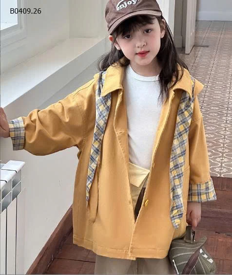 ÁO KHOÁC DÁNG DÀI PHỐI KẺ BG- Giá sỉ  265k