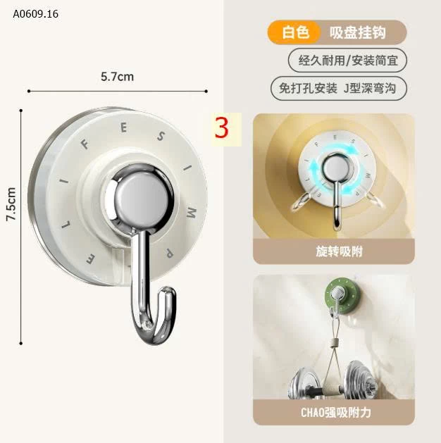 giá treo "xoay phát dính luôn-Giá sỉ 89k.1 set 12 chiếc mix màu