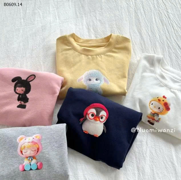 ÁO DÀI TAY HOẠT HÌNH BG-Giá sỉ  sz 90-120: 95k  sz 130-150: 107k 