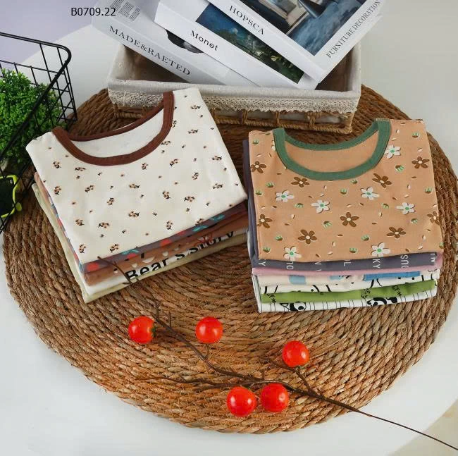 Bộ quần áo mặc nhà cotton thoáng mát cho bé- sỉ giá  sz 80-120 giá 87k sz 130-160 giá 103k