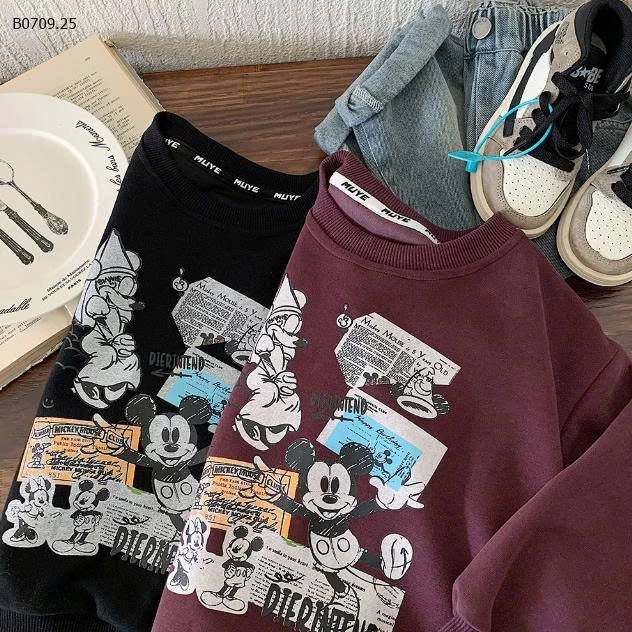ÁO NỈ MICKEY HÃNG MUYEKIDS-Giá sỉ 129k