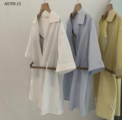 ÁO SƠ MI KÈM BELT + 2 DÂY -Giá sỉ 179k