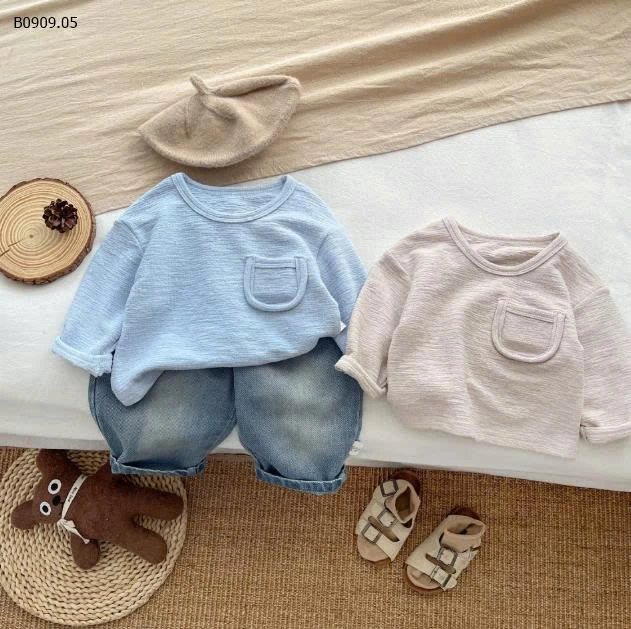 Quần jeans ống đứng đơn giản màu trơn  retro cho bé - sỉ 125k