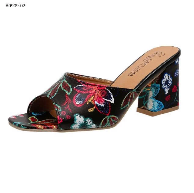 DÉP CAO GÓT THÊU HOA VINTAGE NỮ  -Sỉ 143k