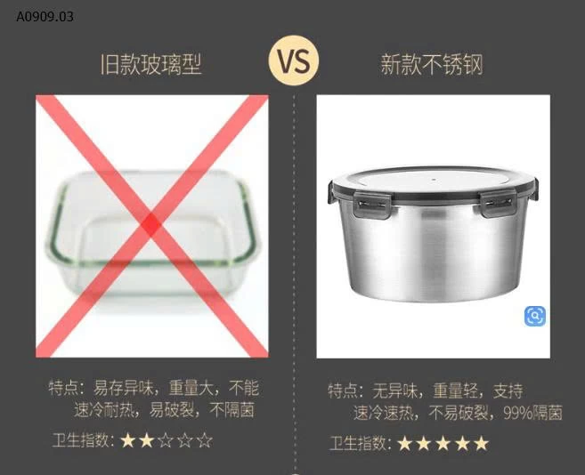 SET 4 HỘP INOX 304 XỊN ĐÉT -Sỉ 220k