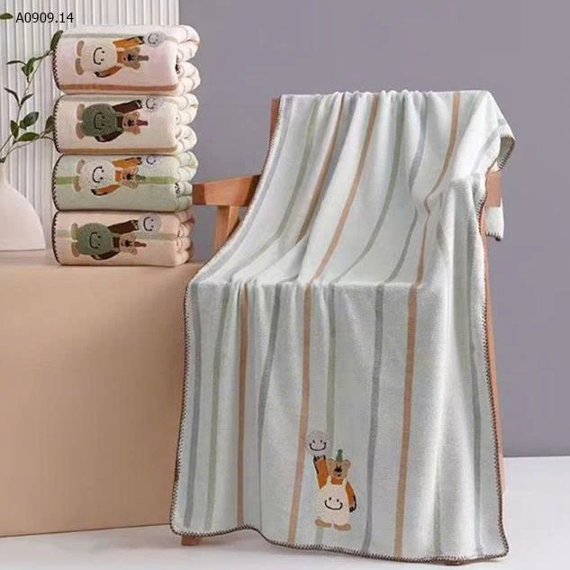 COMBO 3C KHĂN TẮM THÊU GẤU -Sỉ 188k/ combo 3c mix màu