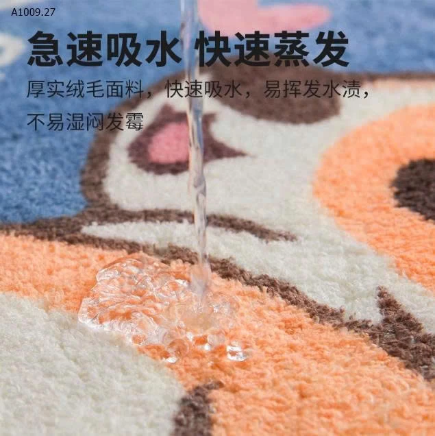 THẢM LAU CHÂN  HÌNH CUTE -sỉ 120k/set 3c chọn màu