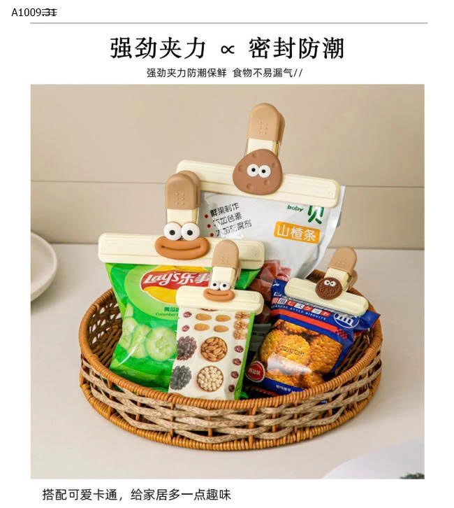 SET 10 KẸP NIÊM PHONG MIỆNG TÚI - sỉ 82k/sét 10c (5 lớn, 5 nhỏ)