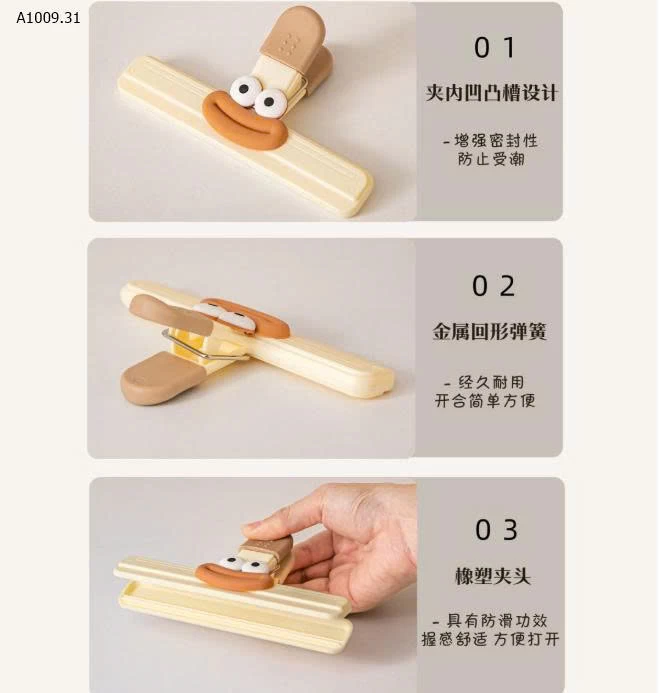 SET 10 KẸP NIÊM PHONG MIỆNG TÚI - sỉ 82k/sét 10c (5 lớn, 5 nhỏ)