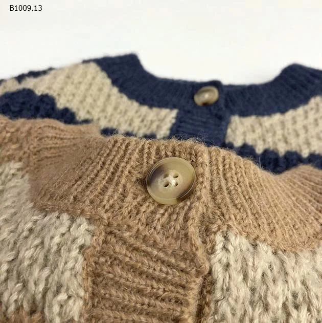ÁO LEN CARDIGAN KẺ CHO BÉ-Giá sỉ 180k