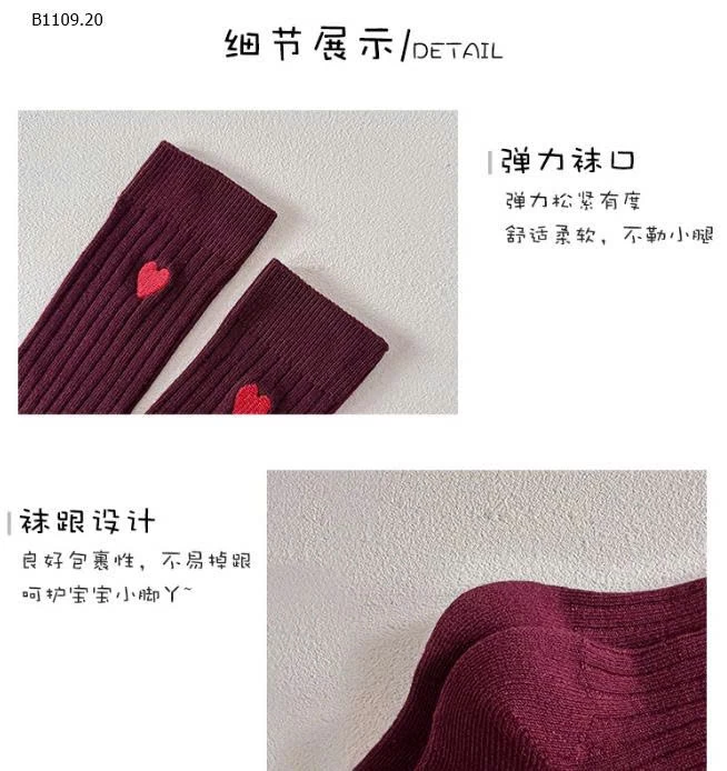 SET 10 ĐÔI TẤT BÉ GÁI CỔ CAO- Giá sỉ 99k/1 set 10 đôi 